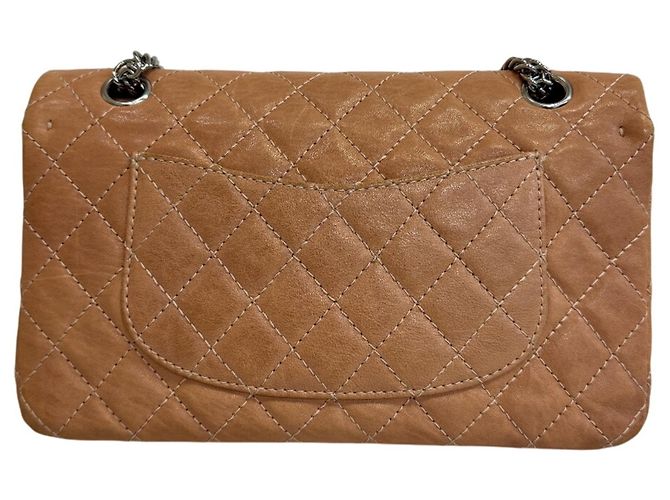 Borsa a Spalla in Pelle Beige Matelassé Chanel - vista 2
