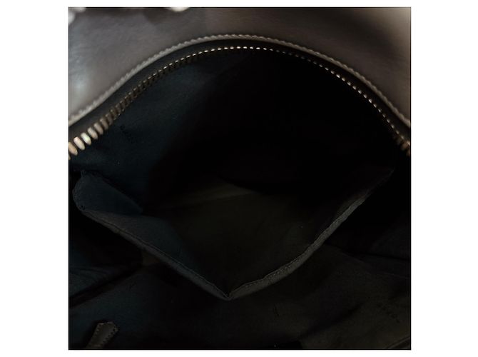 Fendi Gray Leather Backpack Brown - view 10
