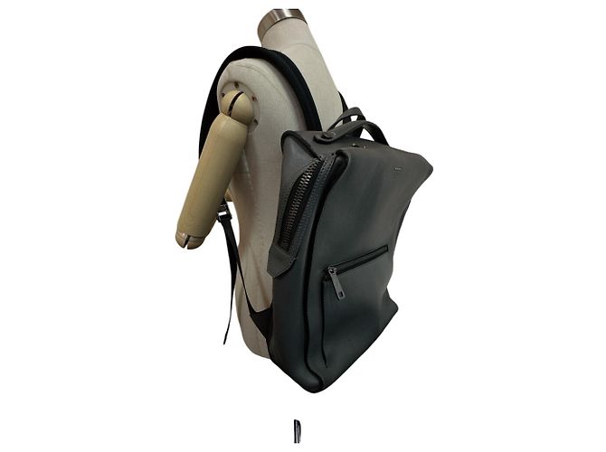 Fendi Gray Leather Backpack Brown - view 14