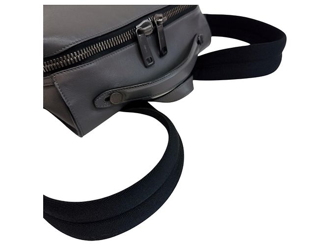 Fendi Gray Leather Backpack Brown - view 6