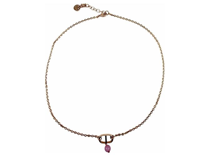 Christian Dior Petit CD Diamant Harz Perlenkette Golden - Ansicht 2