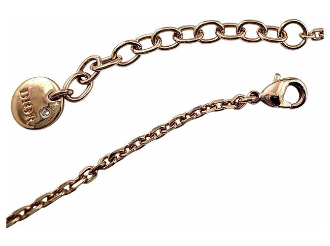 Christian Dior Petit CD Diamant Harz Perlenkette Golden - Ansicht 6