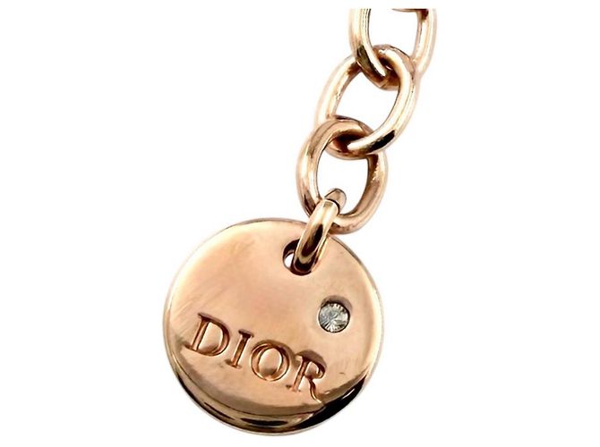 Christian Dior Petit CD Diamant Harz Perlenkette Golden - Ansicht 7