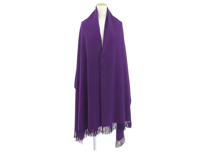 Stola in cashmere viola Hermès Porpora - vista 2