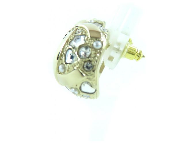 Orecchini a sfera in metallo con motivo a stella e cuore Chanel B25P ABF219 D'oro - vista 3