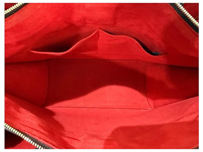 Borsa Louis Vuitton Lockmeto Marine Rouge Blu Scuro Pelle Rosso - vista 11