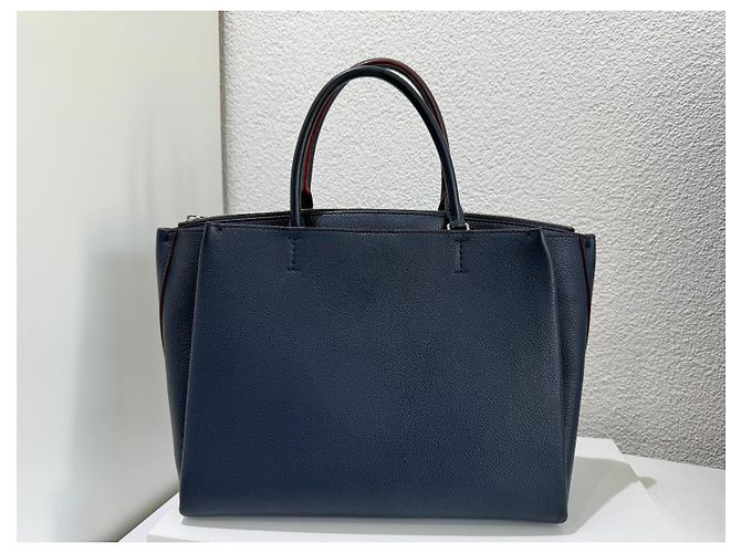 Borsa Louis Vuitton Lockmeto Marine Rouge Blu Scuro Pelle Rosso - vista 5