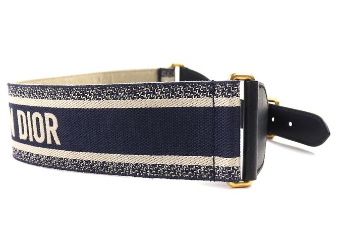 Christian Dior Gürtel aus Canvas mit gesticktem Logo - Ansicht 3