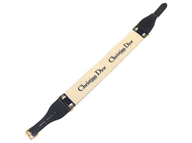 Christian Dior Gürtel aus Canvas mit gesticktem Logo - Ansicht 7