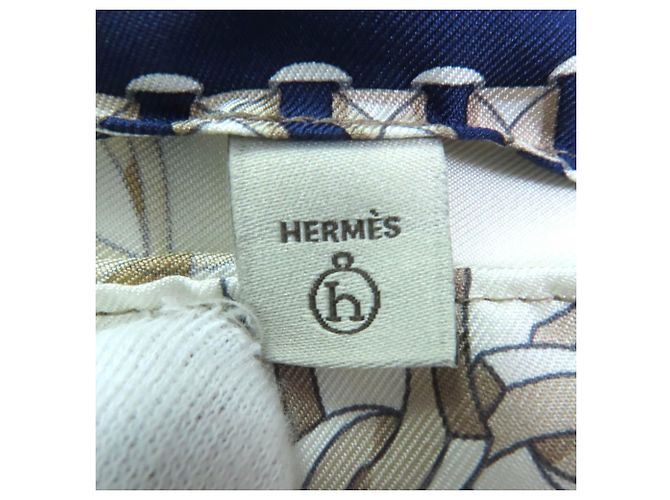 Silk In Borsa in seta Furoshiki PM Petit H di Hermès Blu navy - vista 7