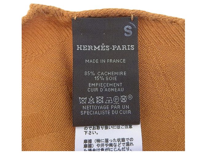 Hermès Stola in cashmere e seta New Libris Losange GM HERMES Marrone - vista 6