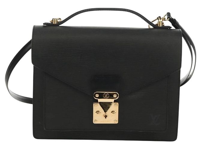 LOUIS VUITTON Borsa a Mano Epi Monceau 28 Nera M52122 LV Auth mr1592V Nero - vista 13