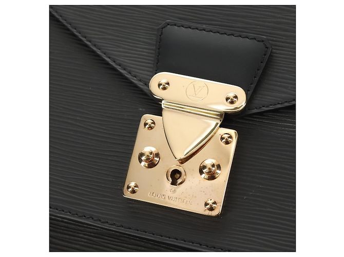 LOUIS VUITTON Borsa a Mano Epi Monceau 28 Nera M52122 LV Auth mr1592V Nero - vista 23