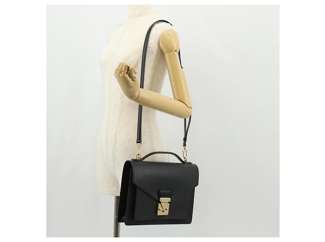 LOUIS VUITTON Borsa a Mano Epi Monceau 28 Nera M52122 LV Auth mr1592V Nero - vista 32