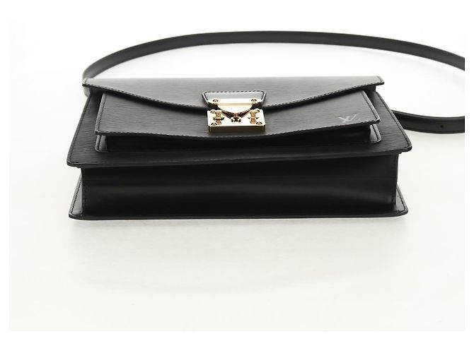 LOUIS VUITTON Borsa a Mano Epi Monceau 28 Nera M52122 LV Auth mr1592V Nero - vista 5