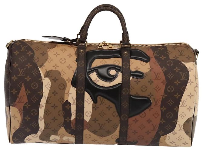 LOUIS VUITTON LV Portrait Keepall Bandouliere 55 Borsa Marrone M46677 Auth 86022SM - vista 13