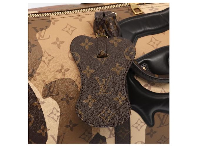 LOUIS VUITTON LV Portrait Keepall Bandouliere 55 Borsa Marrone M46677 Auth 86022SM - vista 18