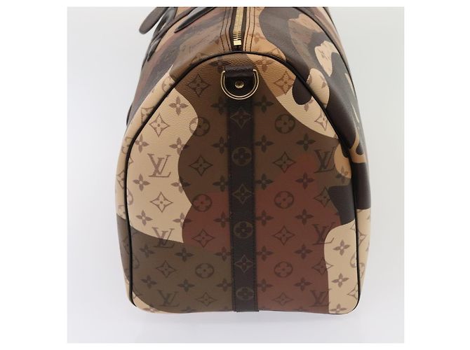 LOUIS VUITTON LV Portrait Keepall Bandouliere 55 Borsa Marrone M46677 Auth 86022SM - vista 3