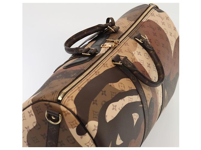 LOUIS VUITTON LV Portrait Keepall Bandouliere 55 Borsa Marrone M46677 Auth 86022SM - vista 6