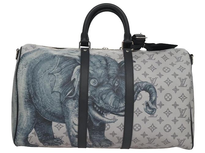LOUIS VUITTON Monogram Savanna Keepall Bandouliere 45 Borsa M54130 LV Auth 92978SM Marrone - vista 13