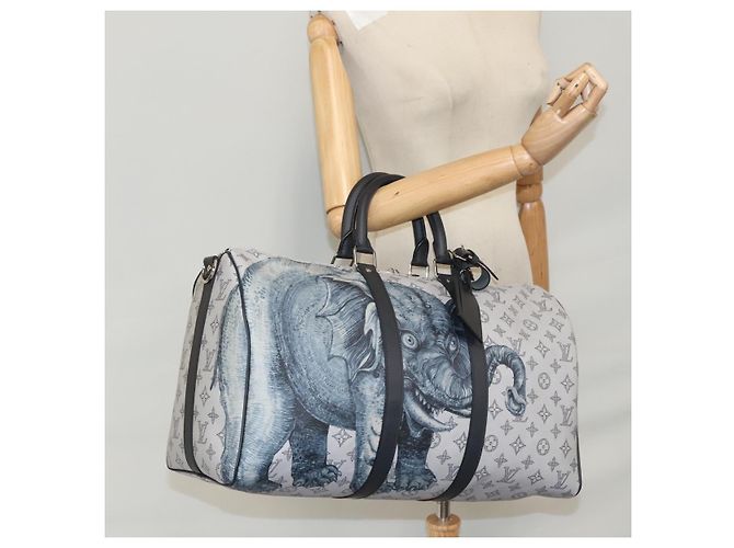 LOUIS VUITTON Monogram Savanna Keepall Bandouliere 45 Borsa M54130 LV Auth 92978SM Marrone - vista 37