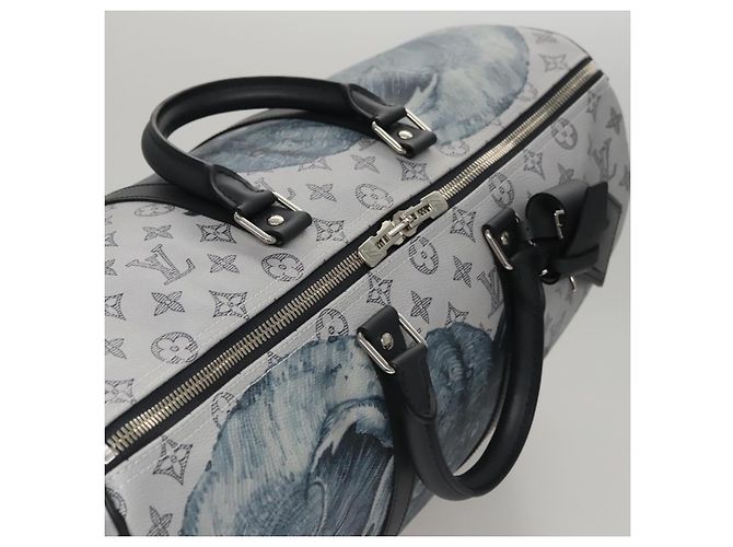 LOUIS VUITTON Monogram Savanna Keepall Bandouliere 45 Borsa M54130 LV Auth 92978SM Marrone - vista 7