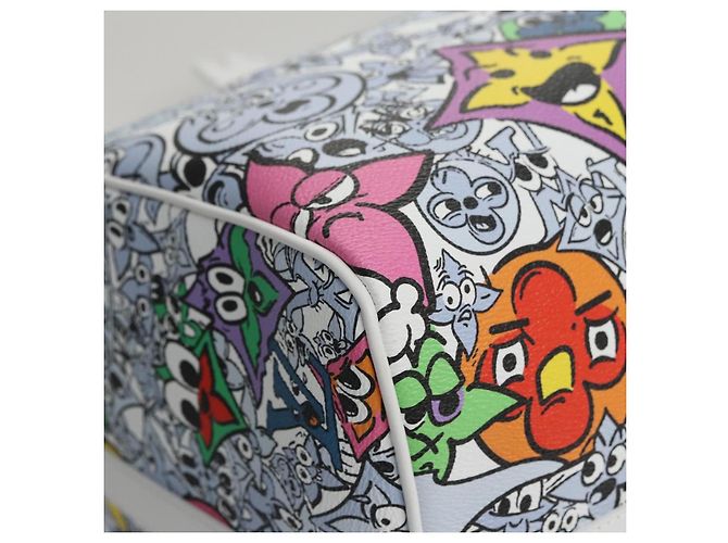 LOUIS VUITTON Borsa Keepall Bandoulière 50 Monogram Comics M21863 Auth LV 95131SM Bianco - vista 15