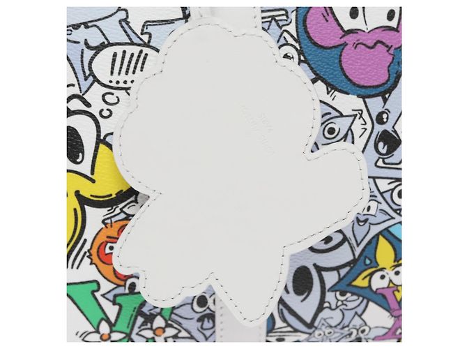 LOUIS VUITTON Borsa Keepall Bandoulière 50 Monogram Comics M21863 Auth LV 95131SM Bianco - vista 22
