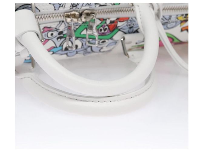 LOUIS VUITTON Borsa Keepall Bandoulière 50 Monogram Comics M21863 Auth LV 95131SM Bianco - vista 7