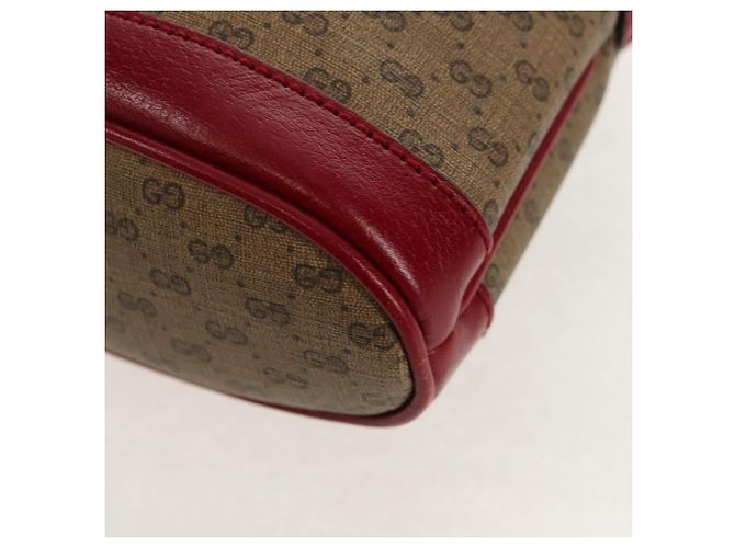 Gucci Mini Bucket Bag Doraemon Micro GG Supreme aus PVC Beige 647801 Auth 157883SM Golden - Ansicht 19