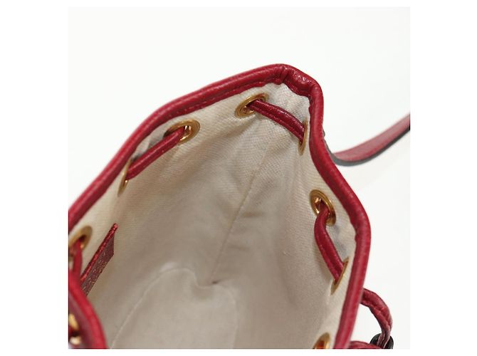 Gucci Mini Bucket Bag Doraemon Micro GG Supreme aus PVC Beige 647801 Auth 157883SM Golden - Ansicht 22