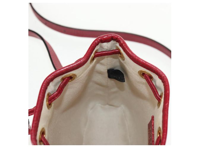 Gucci Mini Bucket Bag Doraemon Micro GG Supreme aus PVC Beige 647801 Auth 157883SM Golden - Ansicht 23