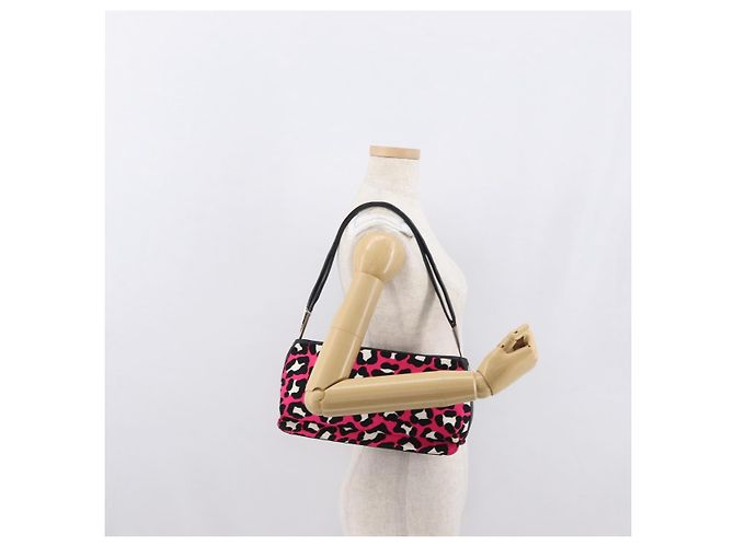 Bottega Veneta Borsa a Spalla in Tela Rosa Auth ka1377A - vista 22