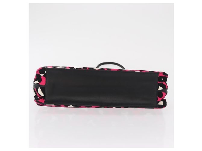 Bottega Veneta Borsa a Spalla in Tela Rosa Auth ka1377A - vista 5