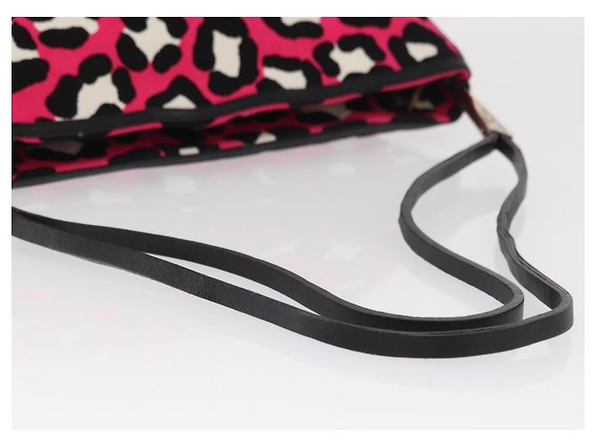 Bottega Veneta Borsa a Spalla in Tela Rosa Auth ka1377A - vista 7