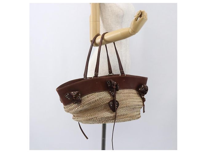 Miu Miu Handtasche Raffia Beige Silber Authentisch 159300V - Ansicht 23