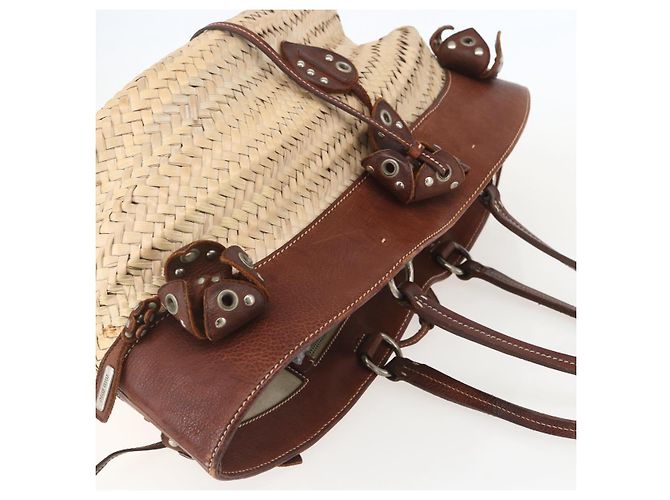 Miu Miu Handtasche Raffia Beige Silber Authentisch 159300V - Ansicht 6