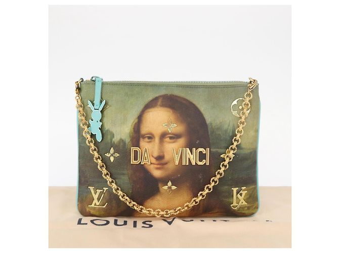 LOUIS VUITTON Collezione Masters Pochette Plat Borsa Verde M64799 LV Auth 161054V - vista 12