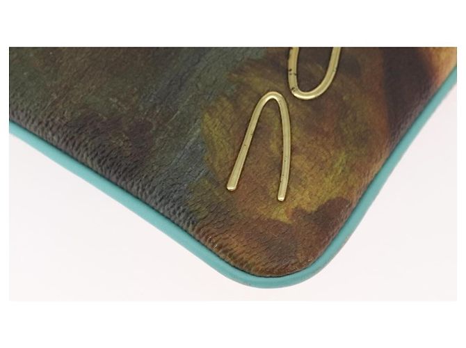 LOUIS VUITTON Collezione Masters Pochette Plat Borsa Verde M64799 LV Auth 161054V - vista 18