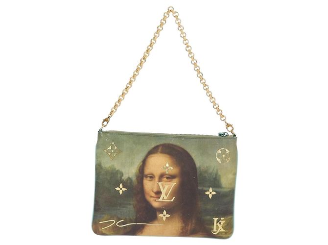 LOUIS VUITTON Collezione Masters Pochette Plat Borsa Verde M64799 LV Auth 161054V - vista 3