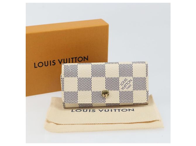 LOUIS VUITTON Estuche para Llaves Multicles 4 Damier Azur N60020 LV Auth 164049V - vista 12