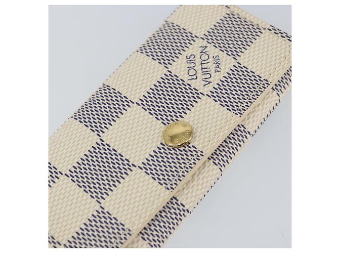 LOUIS VUITTON Estuche para Llaves Multicles 4 Damier Azur N60020 LV Auth 164049V - vista 18