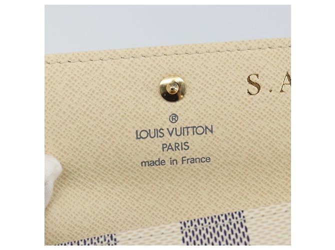 LOUIS VUITTON Estuche para Llaves Multicles 4 Damier Azur N60020 LV Auth 164049V - vista 19
