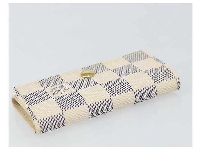 LOUIS VUITTON Estuche para Llaves Multicles 4 Damier Azur N60020 LV Auth 164049V - vista 5