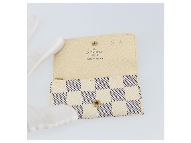 LOUIS VUITTON Estuche para Llaves Multicles 4 Damier Azur N60020 LV Auth 164049V - vista 7