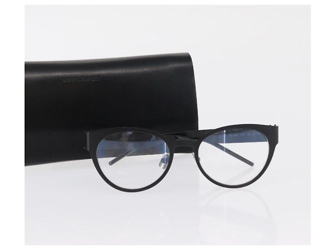 Occhiali SAINT LAURENT metallo Nero Auth 157573V - vista 12