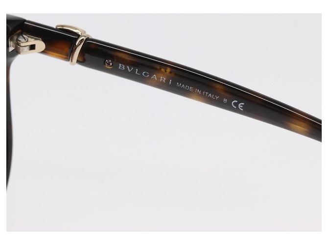 Bulgari Gafas de sol BVLGARI de plástico marrón Auth 157575V Castaño - vista 14