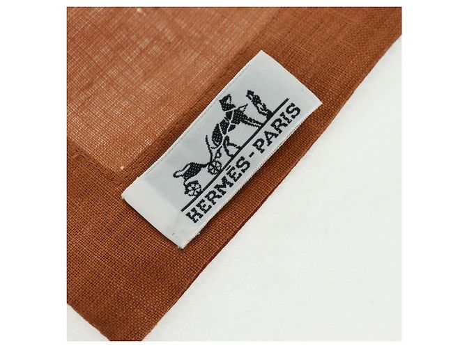 Hermès HERMES Platzmatte aus Canvas Braun Auth 165512M - Ansicht 11