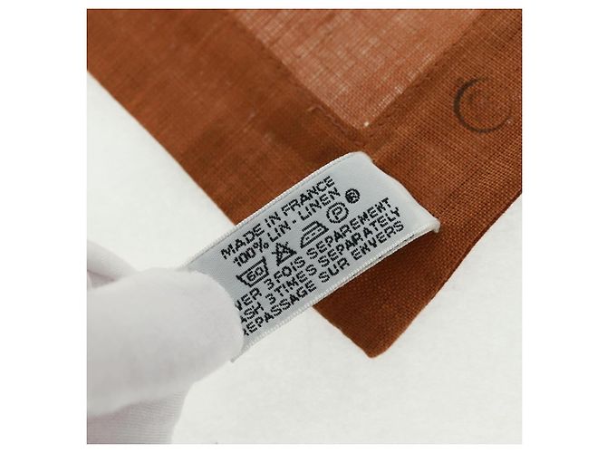 Hermès HERMES Platzmatte aus Canvas Braun Auth 165512M - Ansicht 12