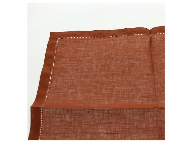 Hermès HERMES Platzmatte aus Canvas Braun Auth 165512M - Ansicht 14